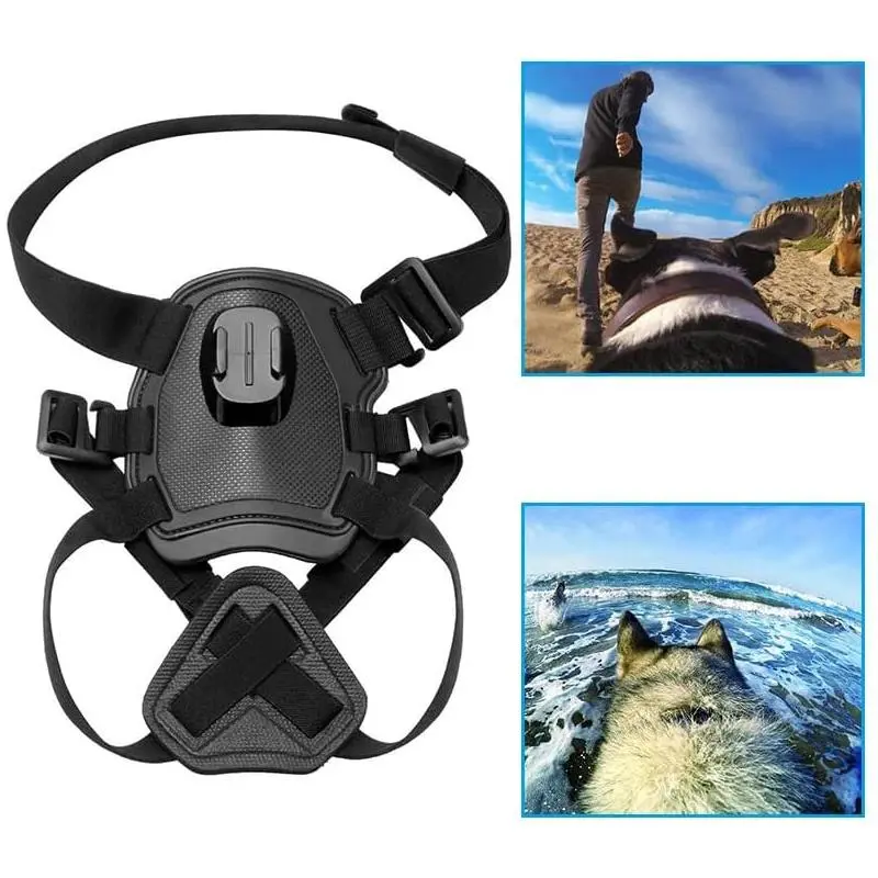Dog Harness Gopro, Soft and Adjustable Gopro Dog Harness Mount for Large, Medium and Small Dogs Can Be Used for Chest and Back