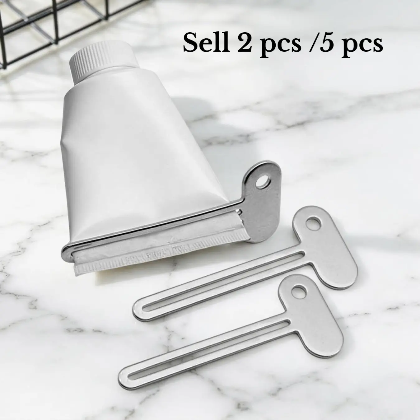 2/5Pcs Stainless Steel Toothpaste Squeezer, Tube Key Squeezers,Metal Tube Squeezer Key Toothpaste Roller Tube Wringer,Key Roller Dispenser Wringer Tools, for Paint, Cream, Cosmetic and Hair Dye