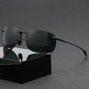 Ultralight Polarized Protection Sports Eyewear, TR90 Rimless Flexible Frame UV400 Sports Eyewear, UV Protection for Running, Fishing, Driving Smart Leather Luggage Tag with Tracker