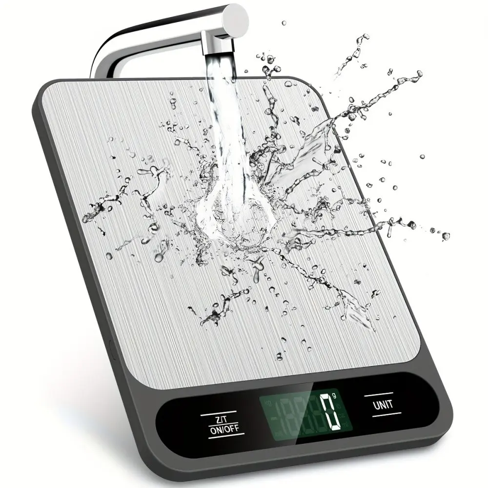 Household electronic food scales.High accuracy (0.01g accuracy).Use 2 AAA batteries.A variety of units are freely switched, with LCD high-definition display.Metal stainless steel surface, waterproof and dustproof, suitable for home baking and cooking