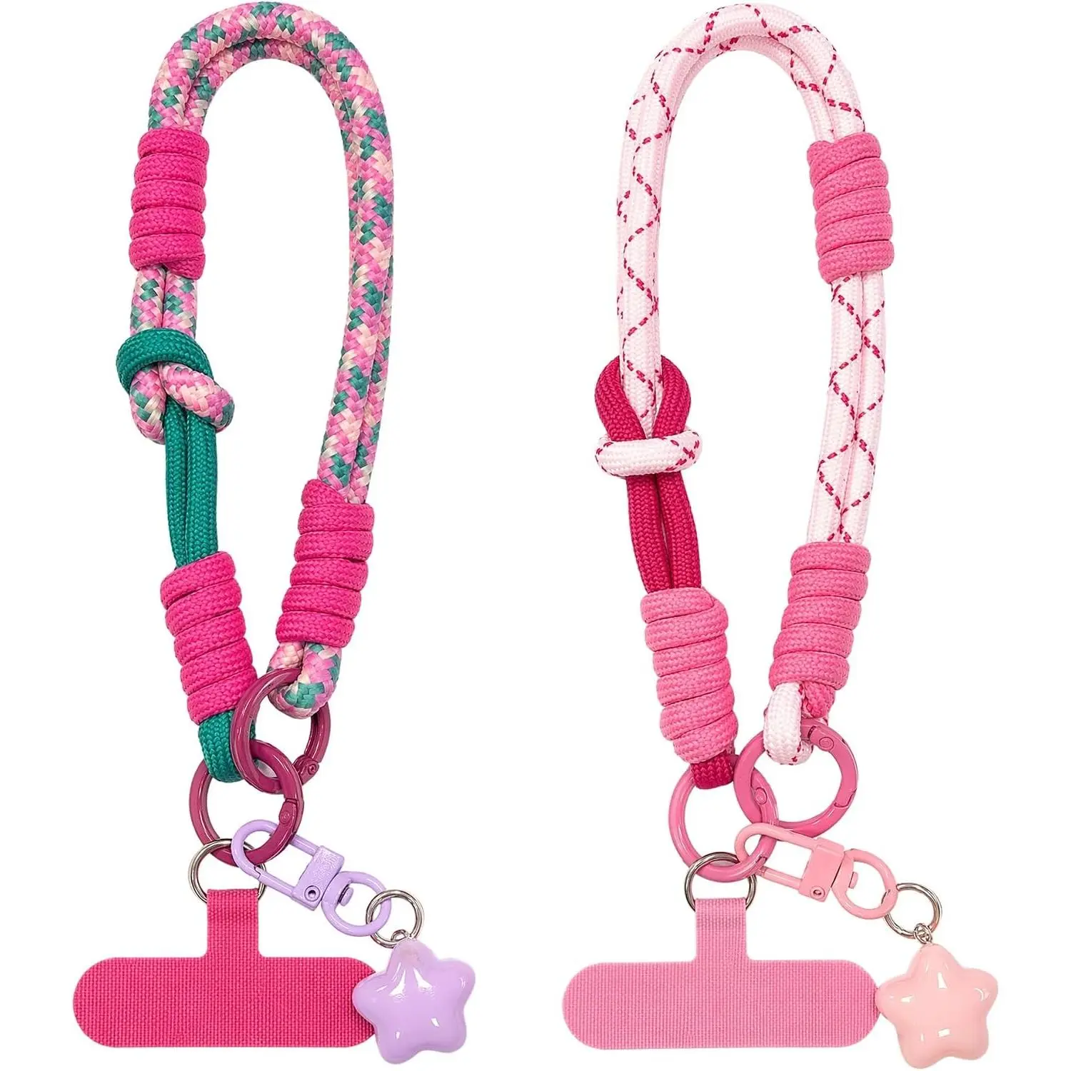 2 count  Phone Wrist Strap Adjustable Paracord Lanyard Cute Braided Cell Phone  Wristlet for Phone Case Camera Purse and Bag Nylon Hand Rope  Strap