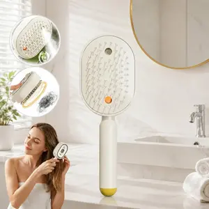 2026 New Rechargeable Steam Hair Straightener Brush, Electric Detangling Steam Hair Brush, Anti-Static Reduce Frizz Nourish Hair Portable Steam Hair Styling Brush For Travel Home Use