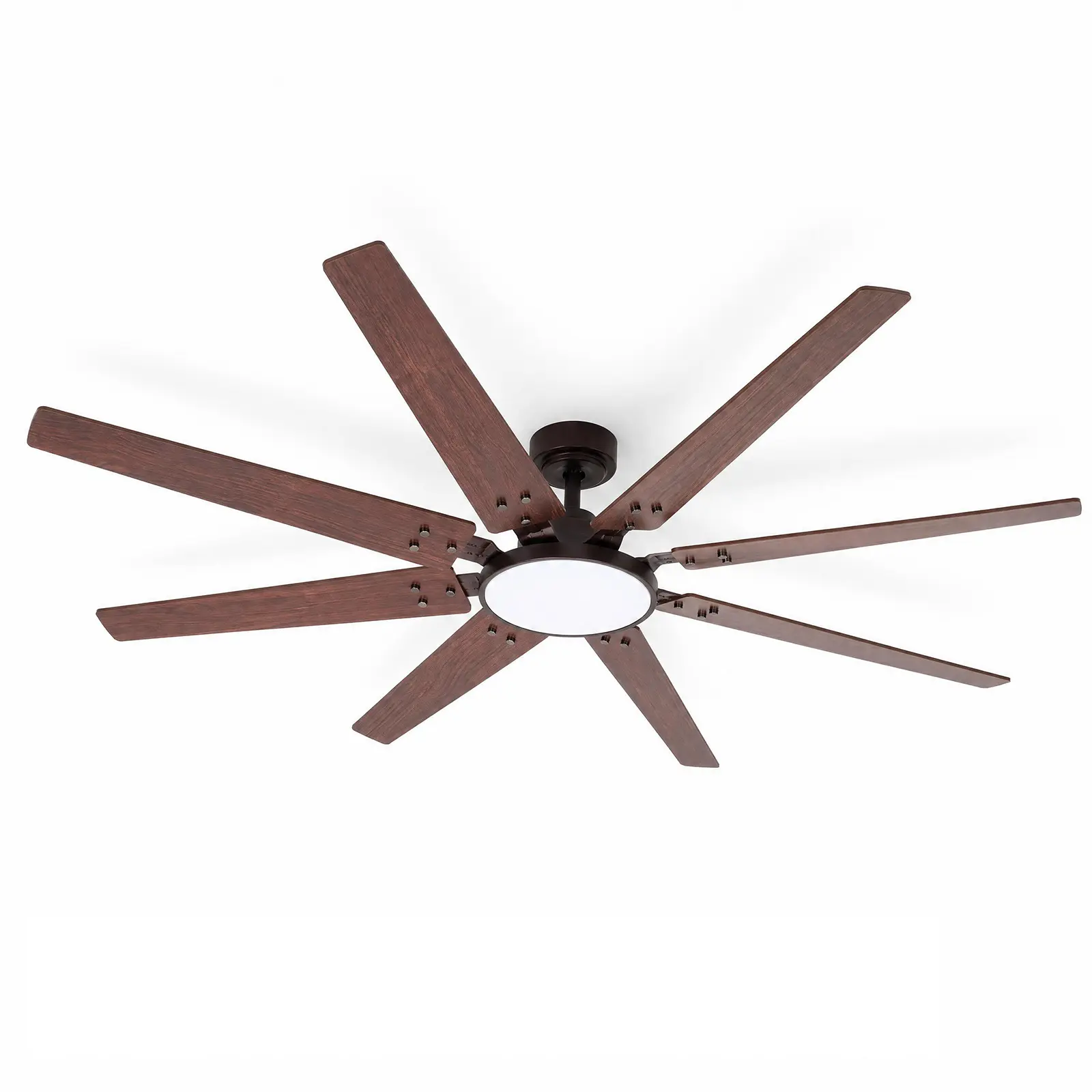 72" Smart Ceiling Fan with Light – 8 Blades, App & Remote Control, Alexa – Adjustable Color & Brightness, Timer, Multiple Speeds – Indoor/Outdoor Modern Fan