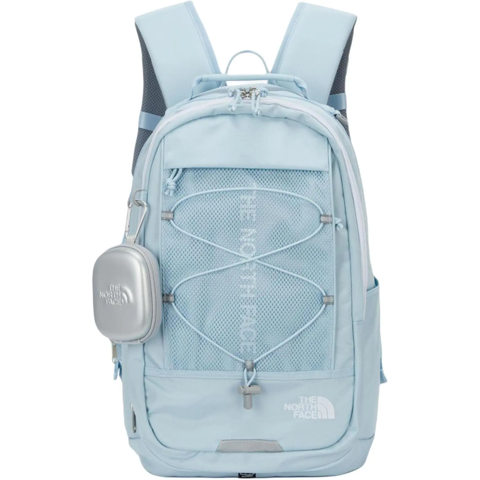 The North Face 29L Outdoor Backpack for Men and Women – Logo-Emblazoned Zippered Nylon Bag in Blue