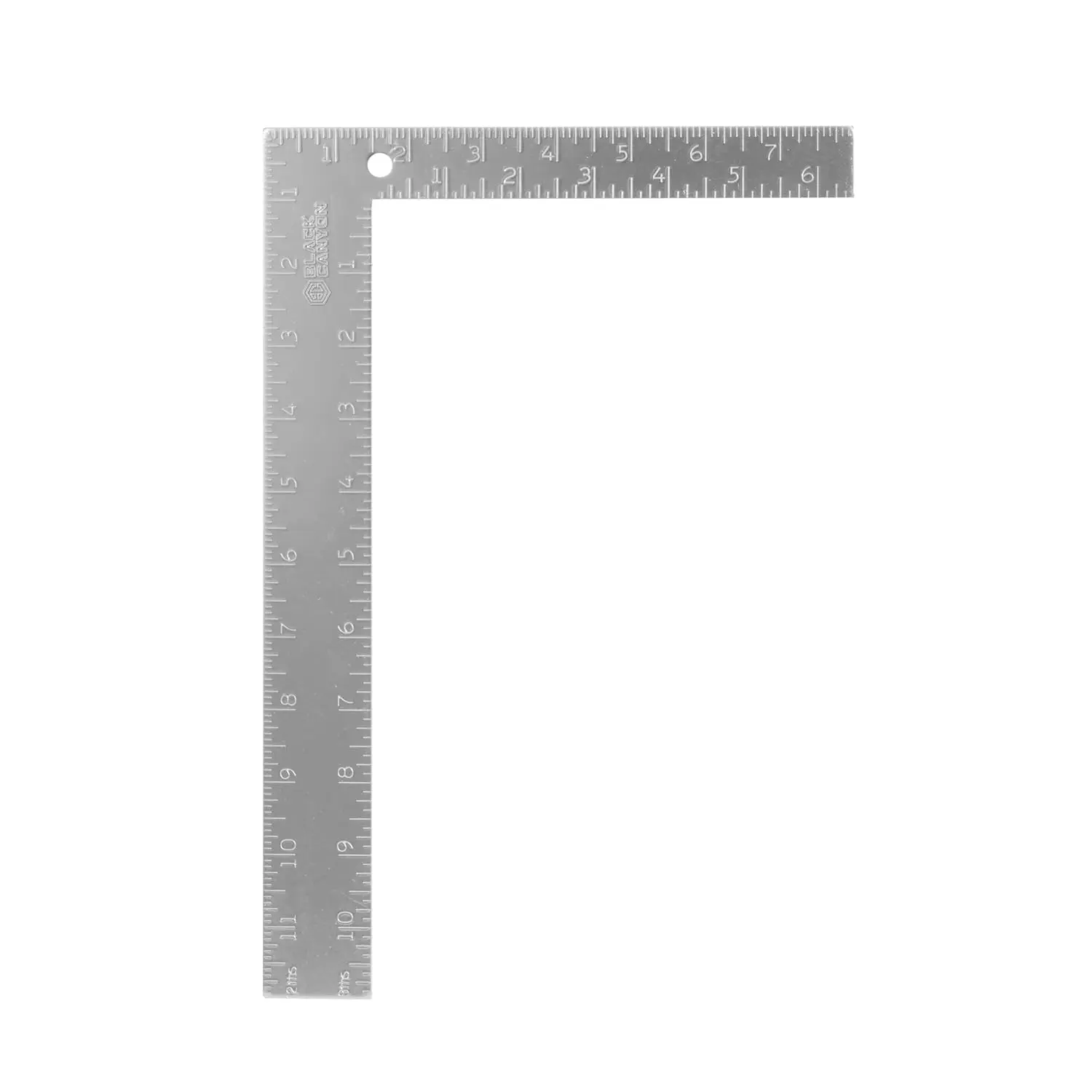8"x12" Aluminum Framing Square - 1/8" Graduation for Carpentry & Construction