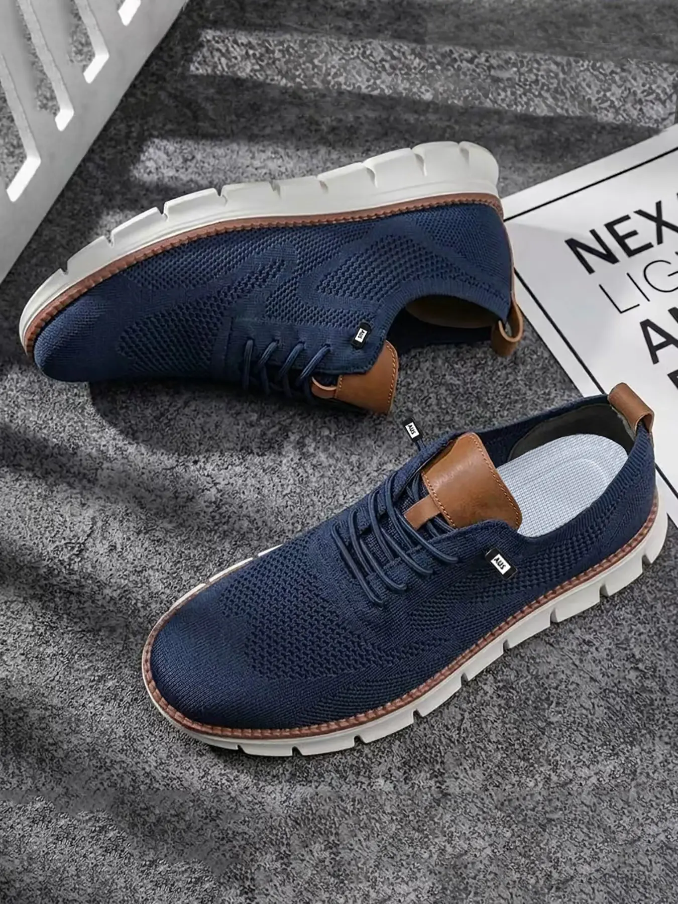Men's Fashion Breathable Knit Sports Casual Shoes, Seven Color Options, Comfortable Lightweight, All Season, Outdoor Fitness