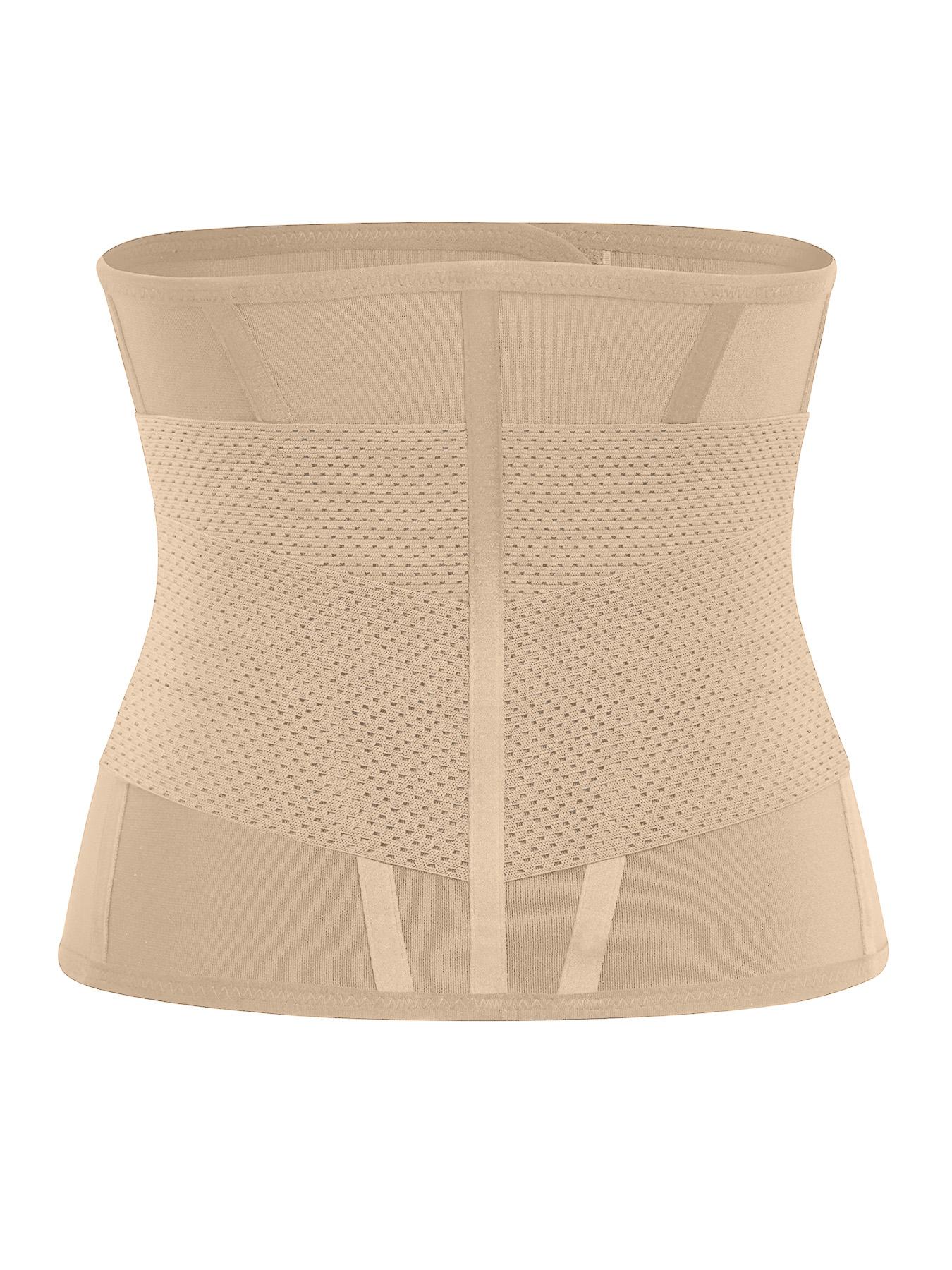 Women's Solid Color Double-layer Velcro Closure Latex Waist Trainer, High Stretch Waist Cincher, Tummy Control Shaper, Waist Trainer for Women, Shapewear