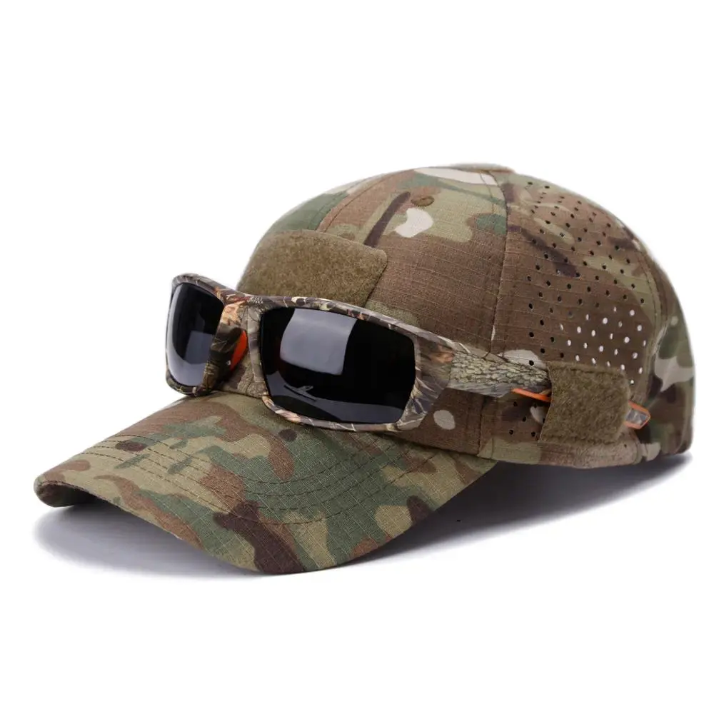Men's 2-Pack Tactical Baseball Caps - Unisex Breathable Mesh Hats with Hook Patch, Black & Navy Blue, Men's Accessories, Hiking/Light Outdoor Use