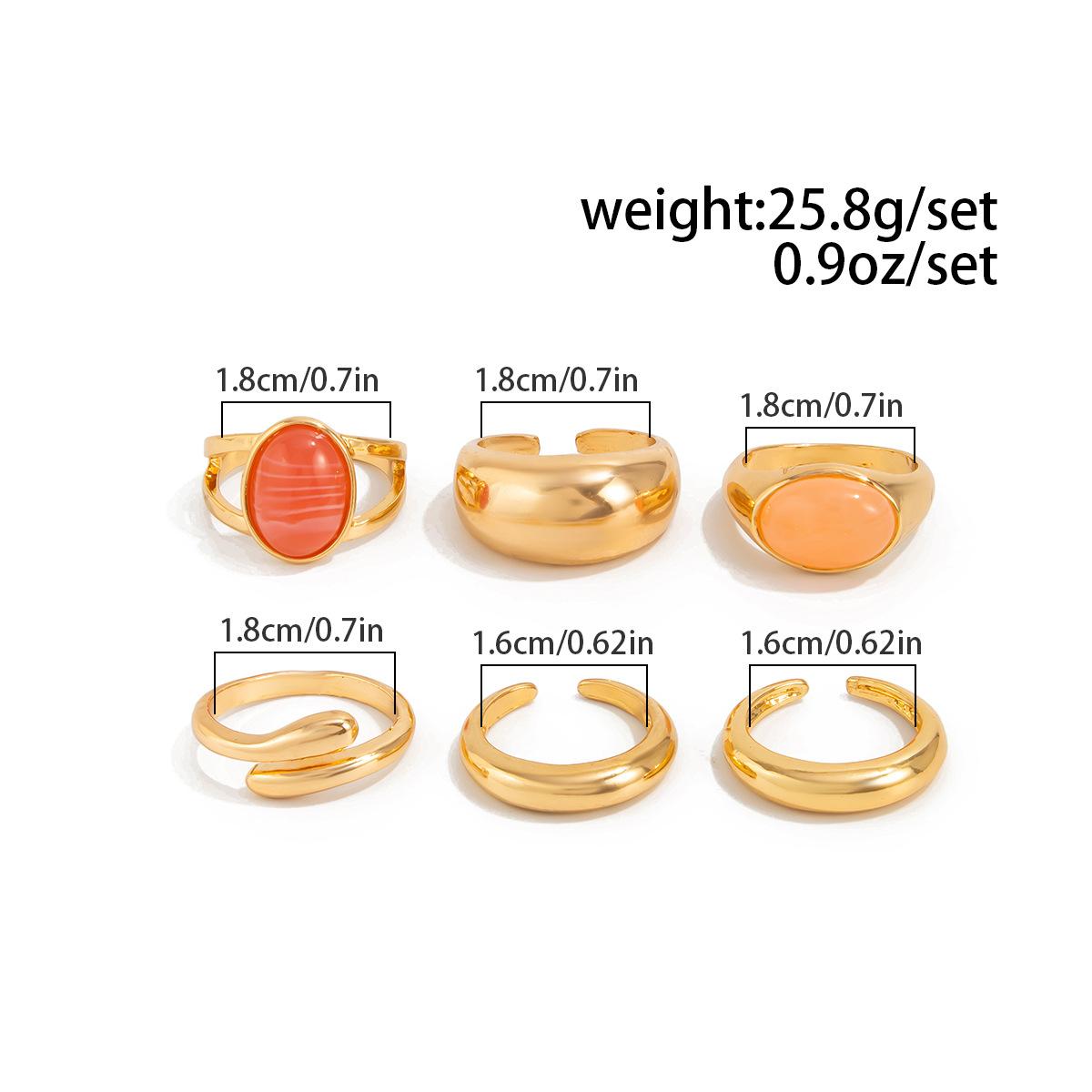 Trendy Irregular Inlaid Acrylic Ring Light Luxury Alloy Finger Band Minimalist Y2K Aesthetic Stylish Geometric Dainty Stackable Fashion Jewelry Unique Casual Accessories for Women Daily Party Dating Street Vacation Outfit Wear
