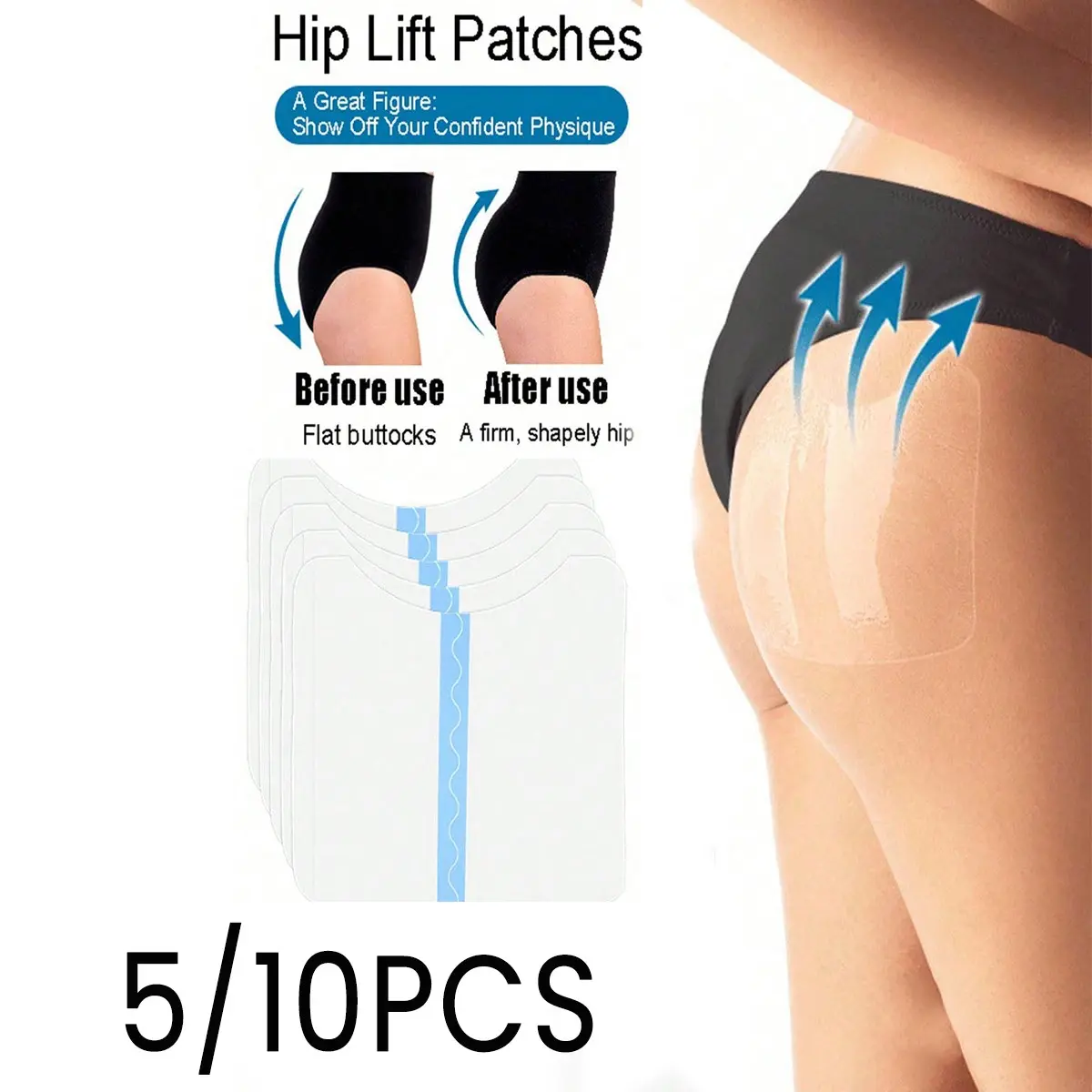 5/10 Pairs Invisible Instant Thigh Lifting Stickers, Anti-Scratch PU Material, High-Quality Body Care, Suitable for Inner Thigh & Abdomen