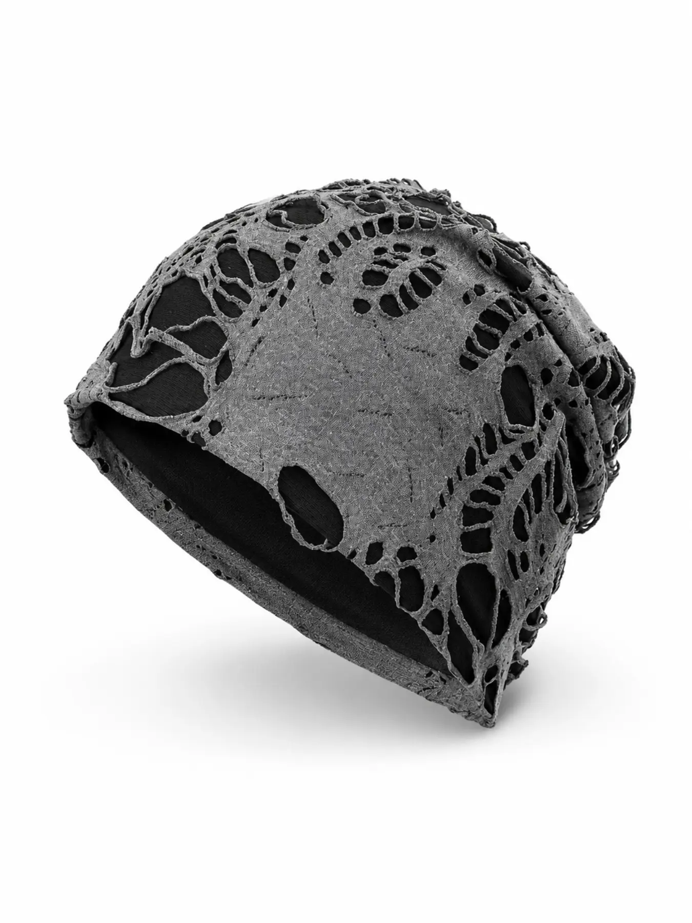 Distressed Knit, Ripped Y2K Unisex Winter Hat - Thick Warm Streetwear Skull Cap Beanie Knitted Hat in Middle/Time/Free Colors