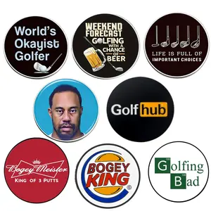 8 counts Funny  Golf Ball Marker Sets with Different Parrterns, Funny Golf Accessories for Men Golfers Dad Boyfriend Husband Birthday Retirement Fathers Day Golf Supply