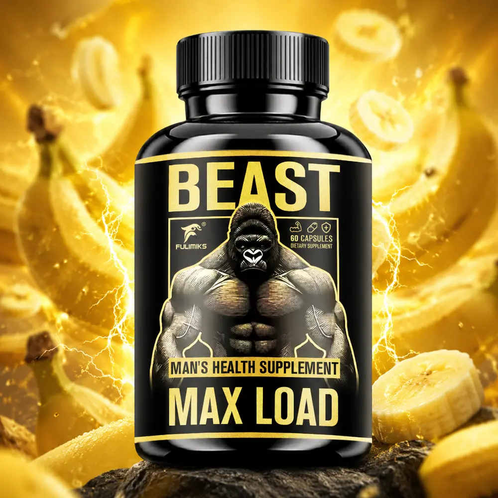 MAX LOAD Pills, Men'S Supplement Capsules, Containing Tribulus Terrestris, Maca Root, Ashwagandha, Panax Ginseng, Supporting Vitality, Charm, Men'S Sports Nutrition, Zinc, Shilajit, Support Energy & Vitality, Premium Formula, Packaging May Vary