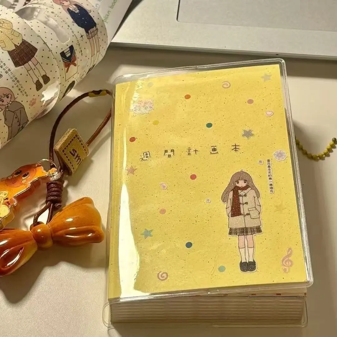 Korean Style Diary Notebook, Organizer Notebook, No Date Weekly Planner, High Aesthetic DIY Handbook, Elegant Notebook Gift, Perfect for Journaling