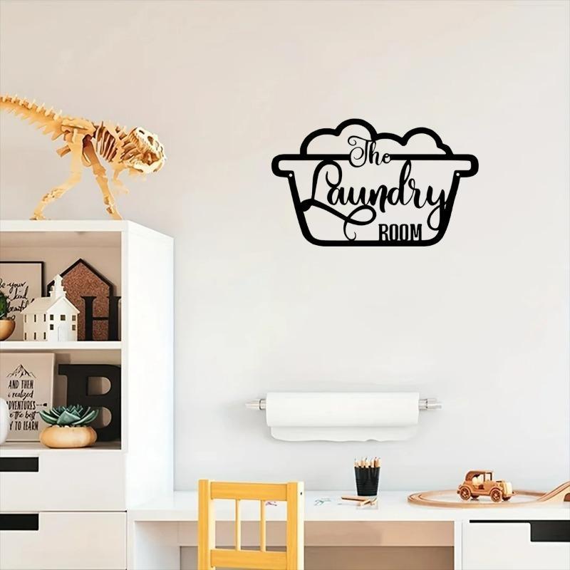 Laundry Room Letter Pattern Wall Art, Vintage Wall Decor Sign, Shabby Chic Design, Wall Hanging Decoration for Home Laundry Room, Garden Decoration Supplies