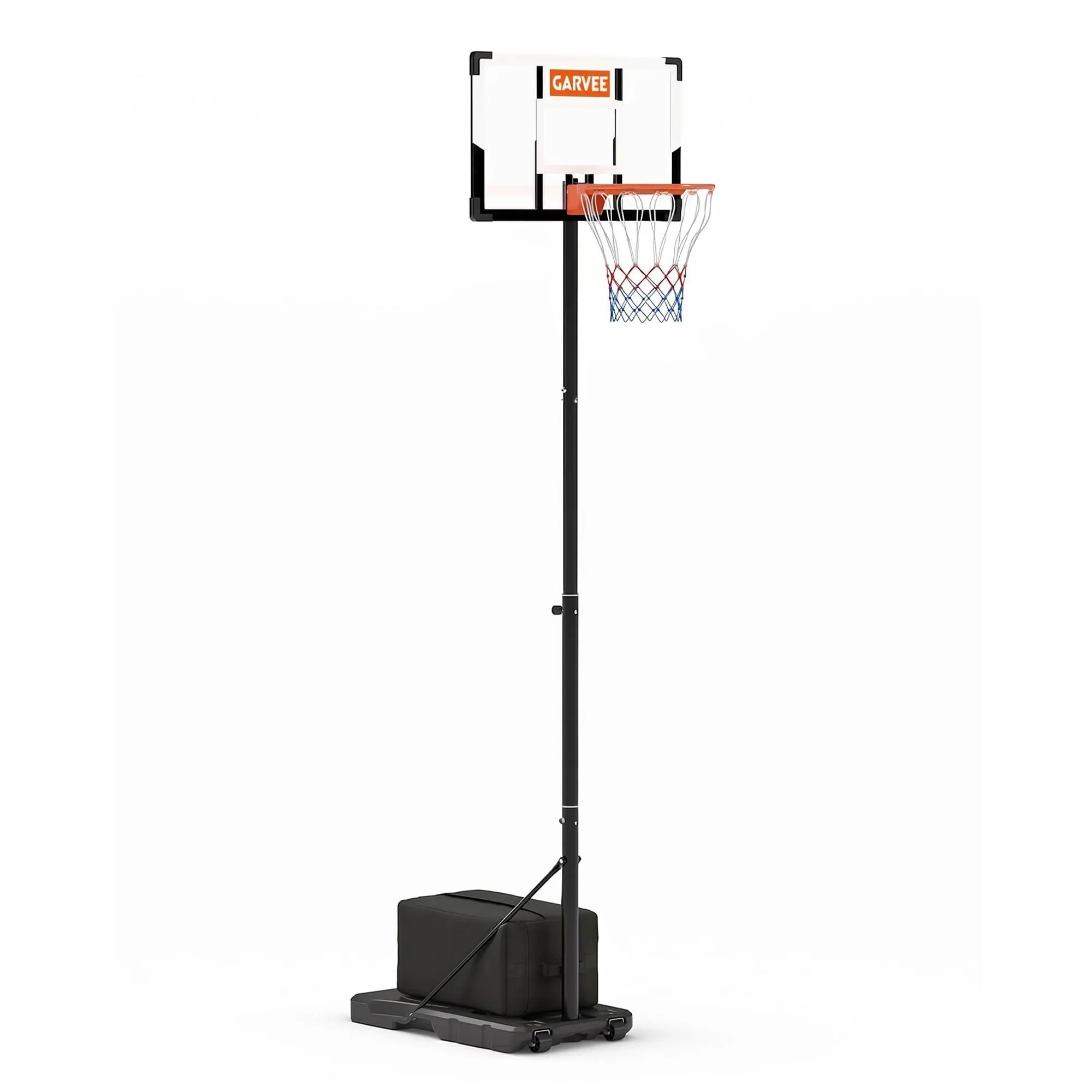 Portable Adjustable Basketball Hoop - 10 FT Indoor & Outdoor Hoop with Backboard, Net & Large Base for Driveway, Backyard & Pool, Black