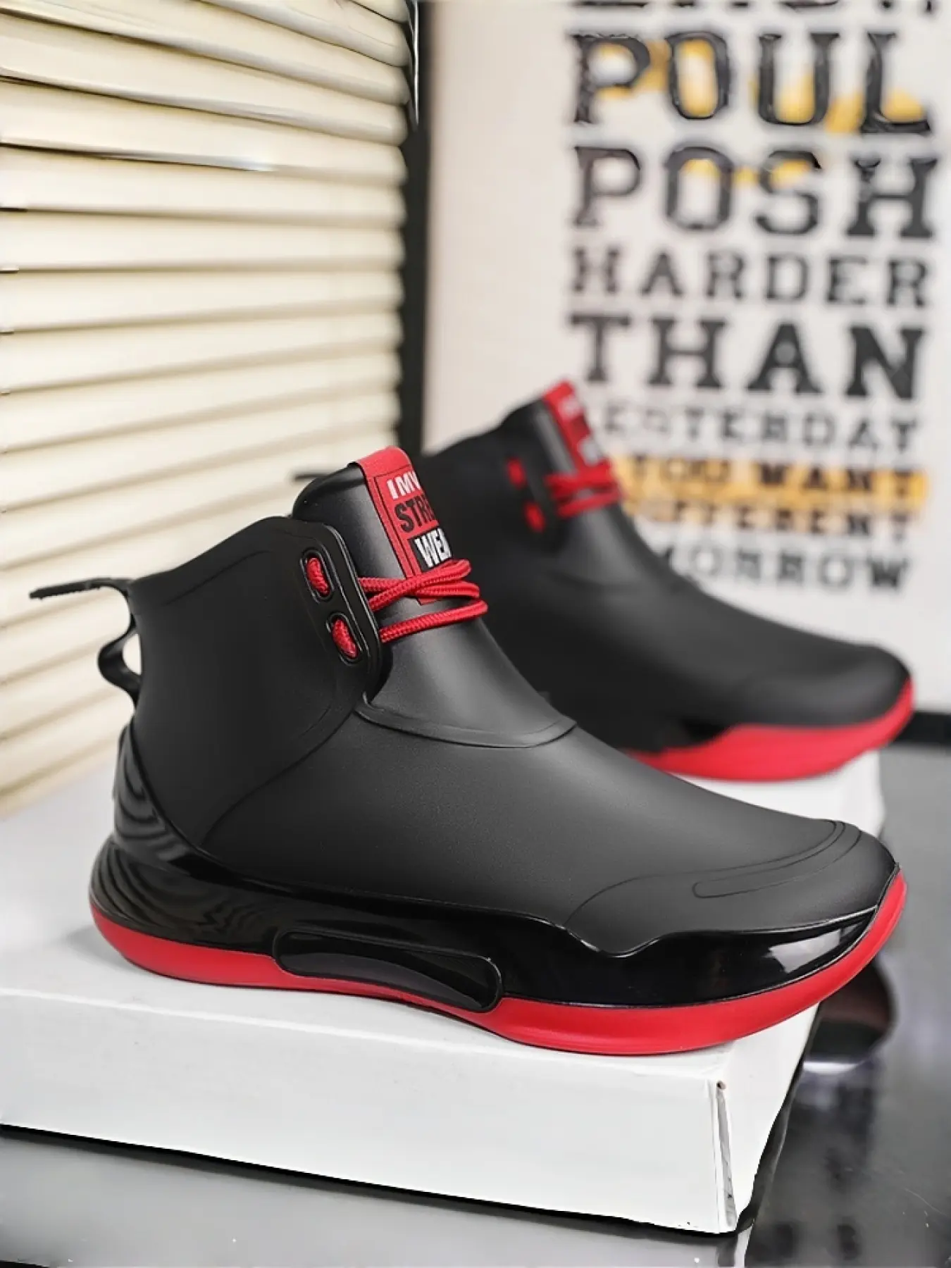 Women's Non-slip Thick Sole Rubber Boots, Waterproof Footwear for Kitchen & Outdoor Chores