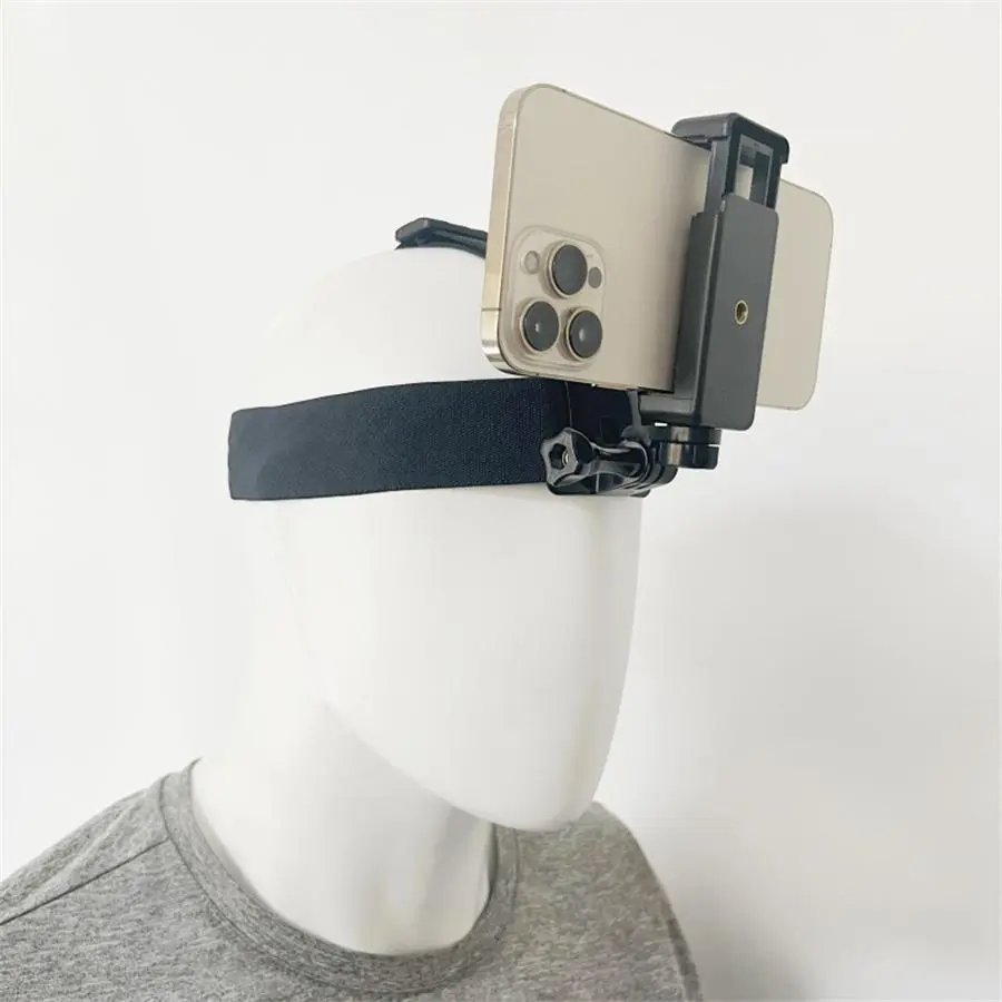 Head Mounted Adjustable Phone Holder, Head Mounted Phone Holder for Outdoor Live Streaming, Perfect for Unboxing Video, Stand, Phone Holder for Video Recording