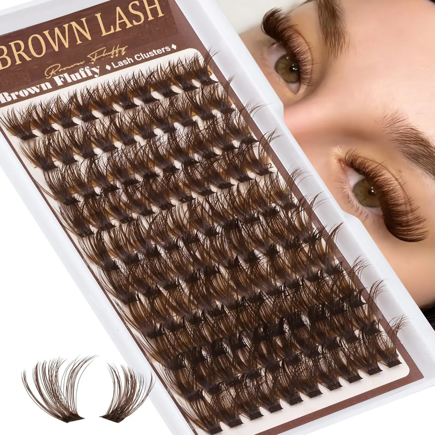 100 Pairs Anime False Eyelashes, Fluffy D Curl, Mixed Length 10-16mm, Soft Fine Band, DIY Lash Extender, Portable, Volume Fluffy Lashes