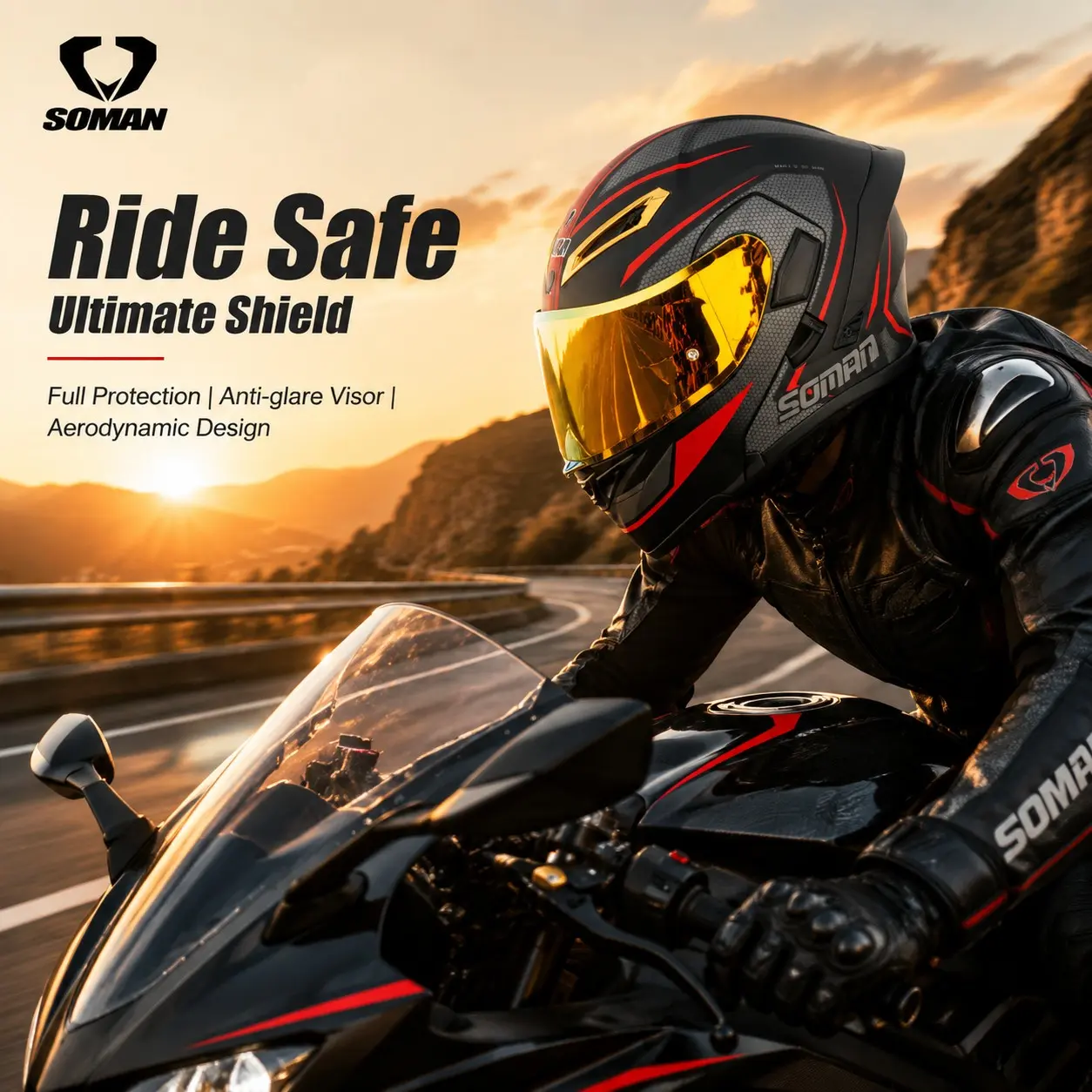 Carbon Fiber Dual Lens Flip Face Helmet, 3C Dot Certified, Lightweight Reversible Motorcycle Safety Helmet for Men and Women, Aerodynamic Design