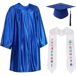 2026 Kindergarten Graduation Cap and Gown with Stole Tassel Preschool Kids Pre Cap Set for 4-6 Years Children