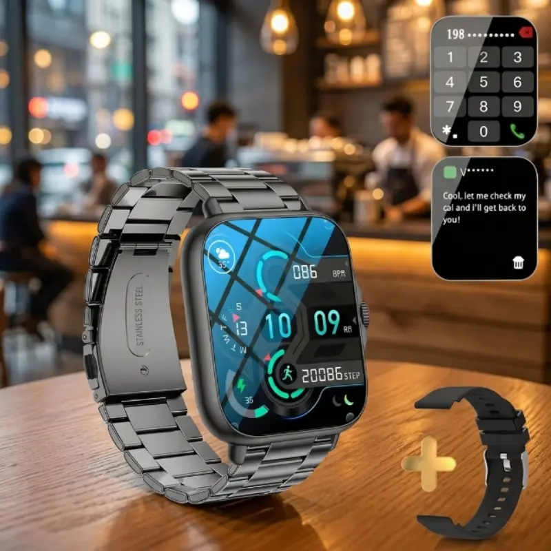 New Smartwatch for Men and Women, Wireless Call/sms, Multiple Sports Modes, Remote Camera Control, Fitness Tracker, USB Charging