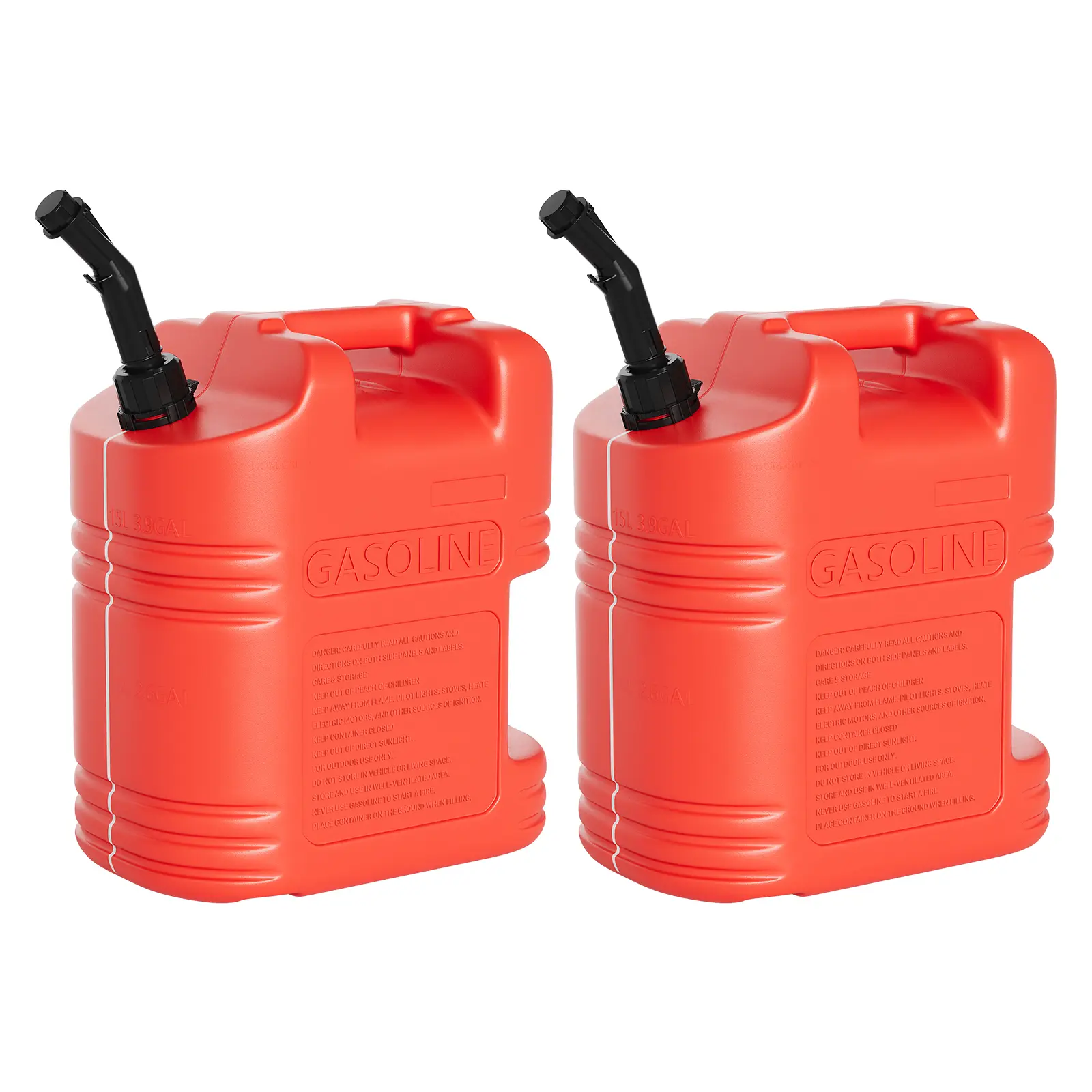 2-Pack 5 Gallon Heavy-Duty Fuel Container – Spill-Proof, Portable Gas Can, Easy Pour Spout, Visible Level, Air Release Valve, Leak & Rust Resistant, DOT Compliant – Yellow