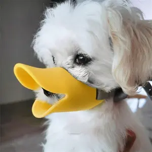 1pc Silicone Dog Muzzle - Anti-Bite, Anti-Eating, Anti-Barking Duck Mask for Small Pets