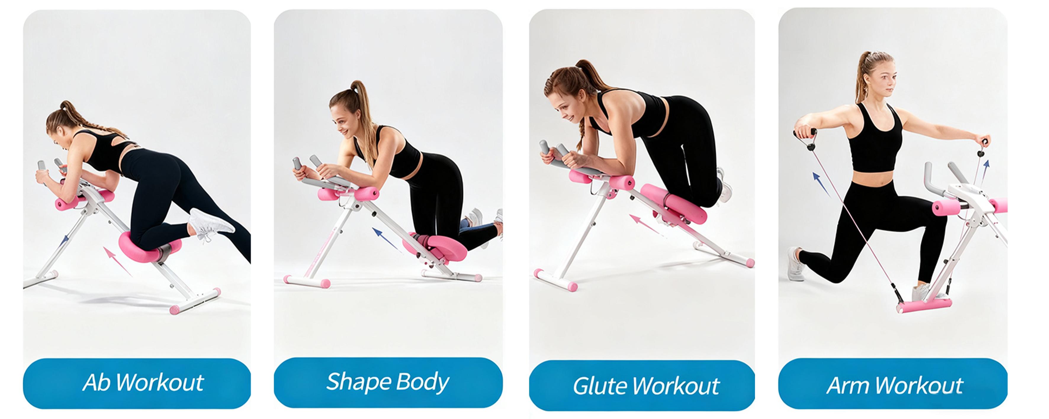 Home Core Training System - Foldable Adjustable Ab Trainer, Knee Support Abdominal Exercise Machine for Home Core Workout