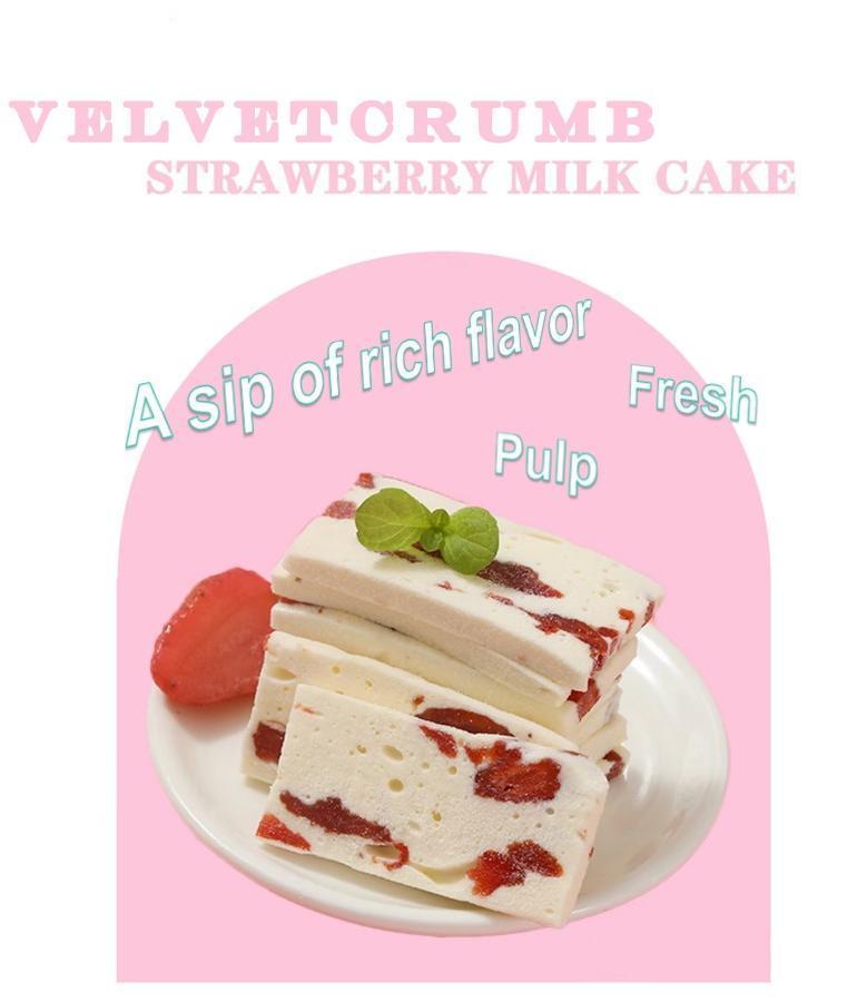 Strawberry Nougat Candy, Soft Milk Nougat with Real Strawberry Flavor, Chewy Gourmet Candy Snack, Individually Wrapped Sweets, Perfect Gift & Snack (3.53oz, 3 Pack)