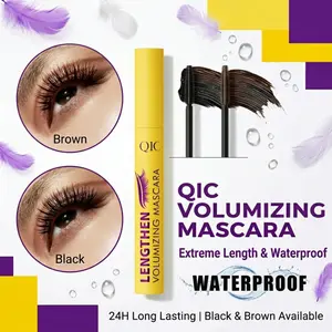 The Viral Yellow Tube Mascara  QIC QiNi's Lengthening & Curling Secret! Get Feathery Lashes Instantly, No Clumps, Waterproof & Smudge-Proof #makeuptok #mascarahack
