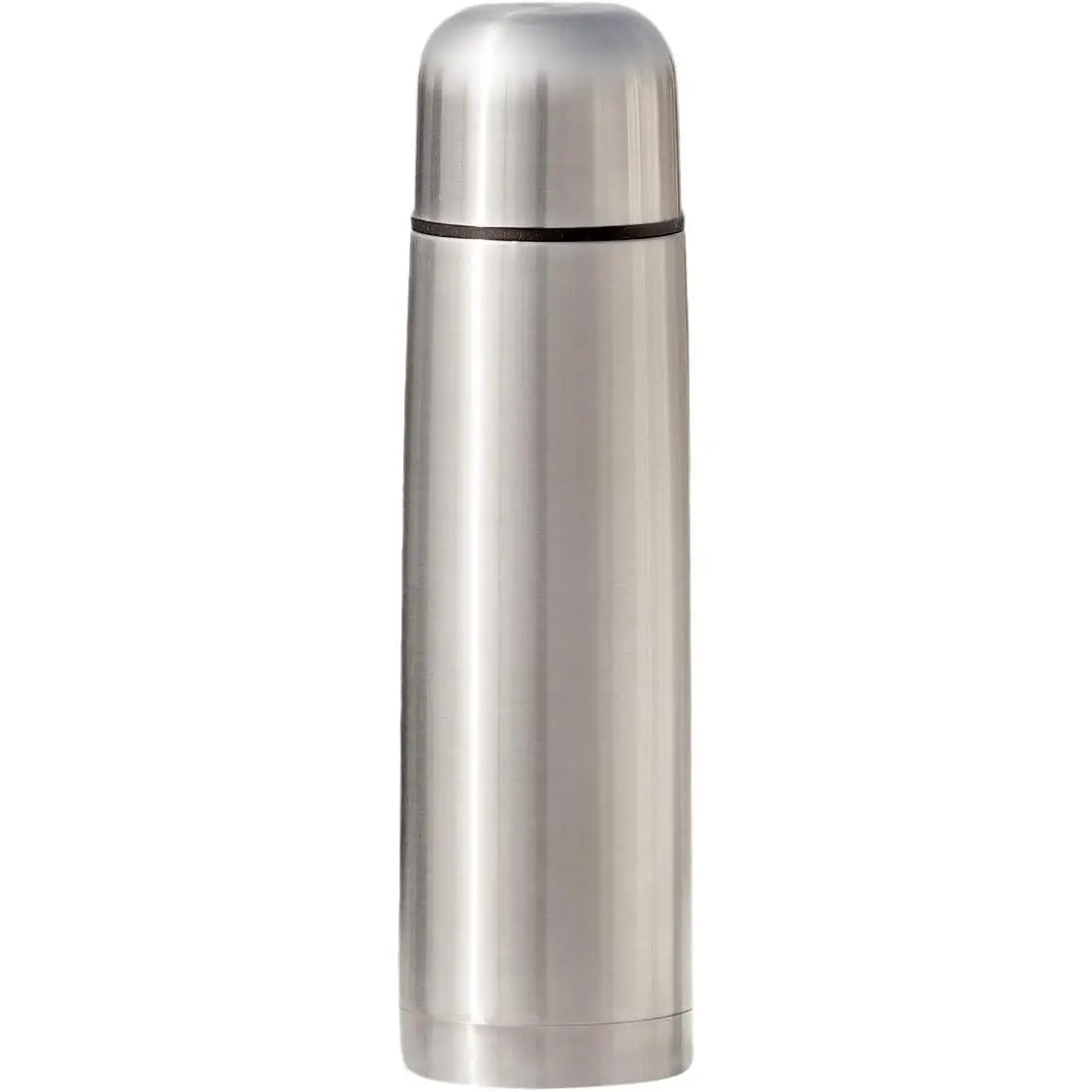 Sleek Cylindrical Stainless Steel Thermo, 500ML Triple Wall Insulated Flask with Cup Lid for Travel, Camping, & Coffee, Bottled, Drink, Adults, Slim, Office Desks, Travel Ready, Heat Resistant, 0-500 Ml, Cylinder Shape, Sleek Stainless Steel Exterior, Tum