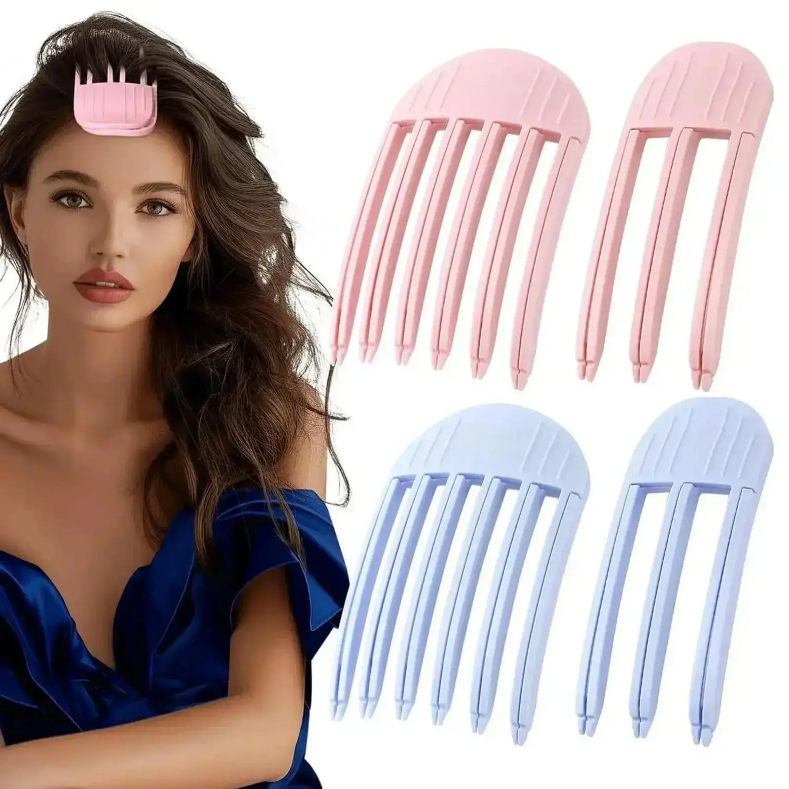 2Pcs Non Slip Root Volumizing Hair Clips For Women, Fluffy Bangs Lift Styling Barrettes, Salon Style Hair Accessories For Daily Use