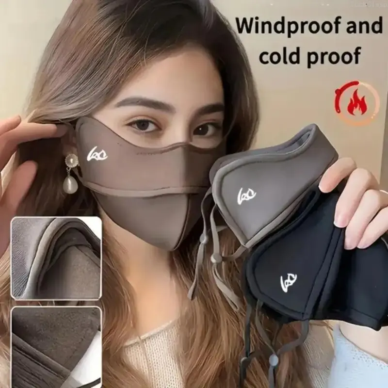 3-Pack Thick Polyester Multi-Layered Face Covering Masks, Anti Dust Windproof Washable Reusable Adjustable, Travel Gardening Hiking Outdoor Sports Accessory Bag Included