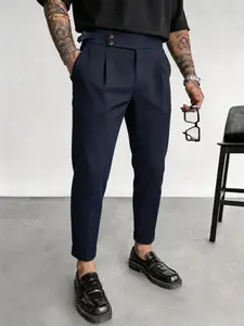Men's Four-Season Conical Suit Pants, Wrinkle-Resistant Casual Business Long Pants, Multiple Colors Available, Comfortable Office Wear