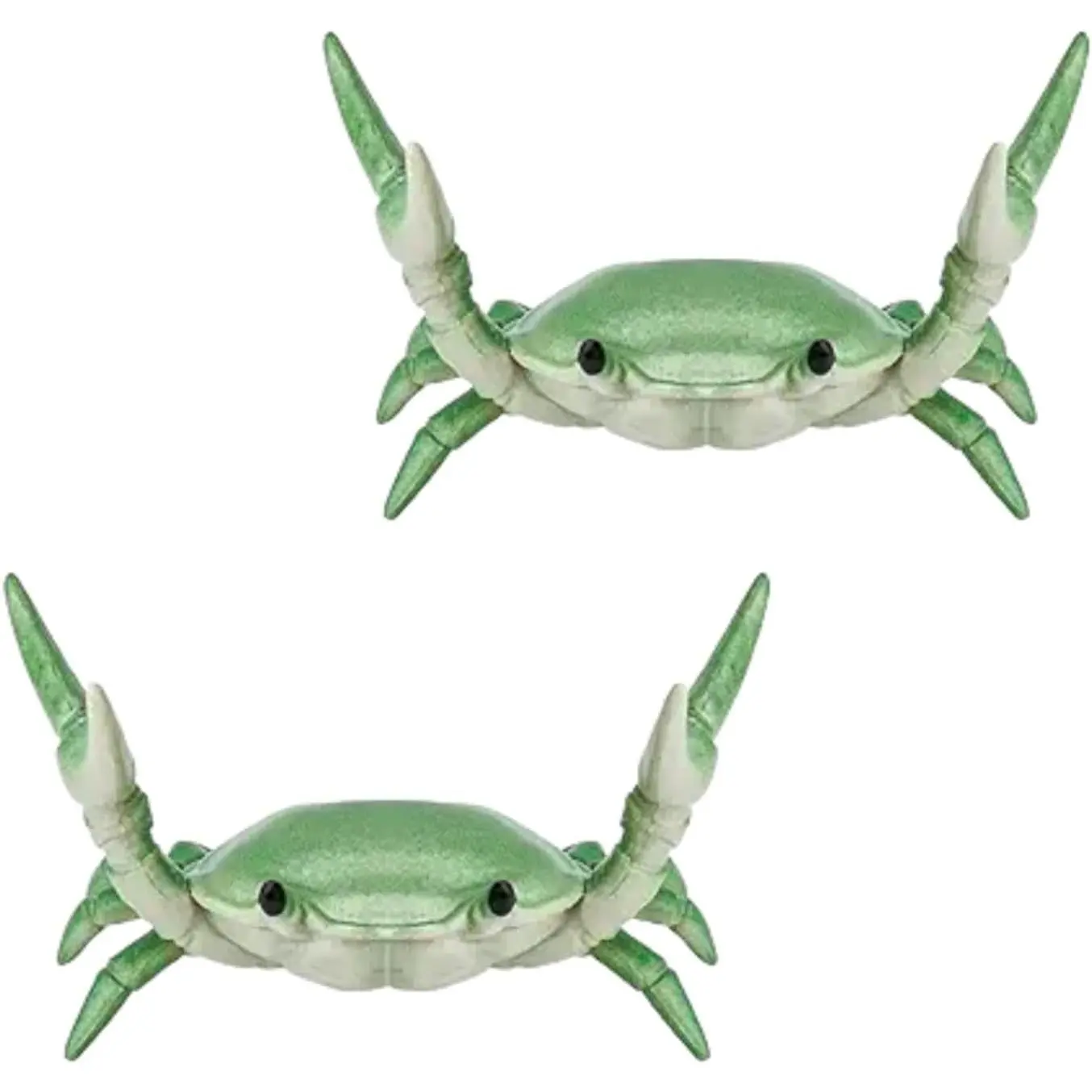 2 count Creative Crab Pen Holder Weightlifting Crabs Pen Stand Storage Rack, Office Desktop Decoration, Pencil Holders Supplies Holders and Dispensers, Desk Accessories and Workspace Organizers (Green)