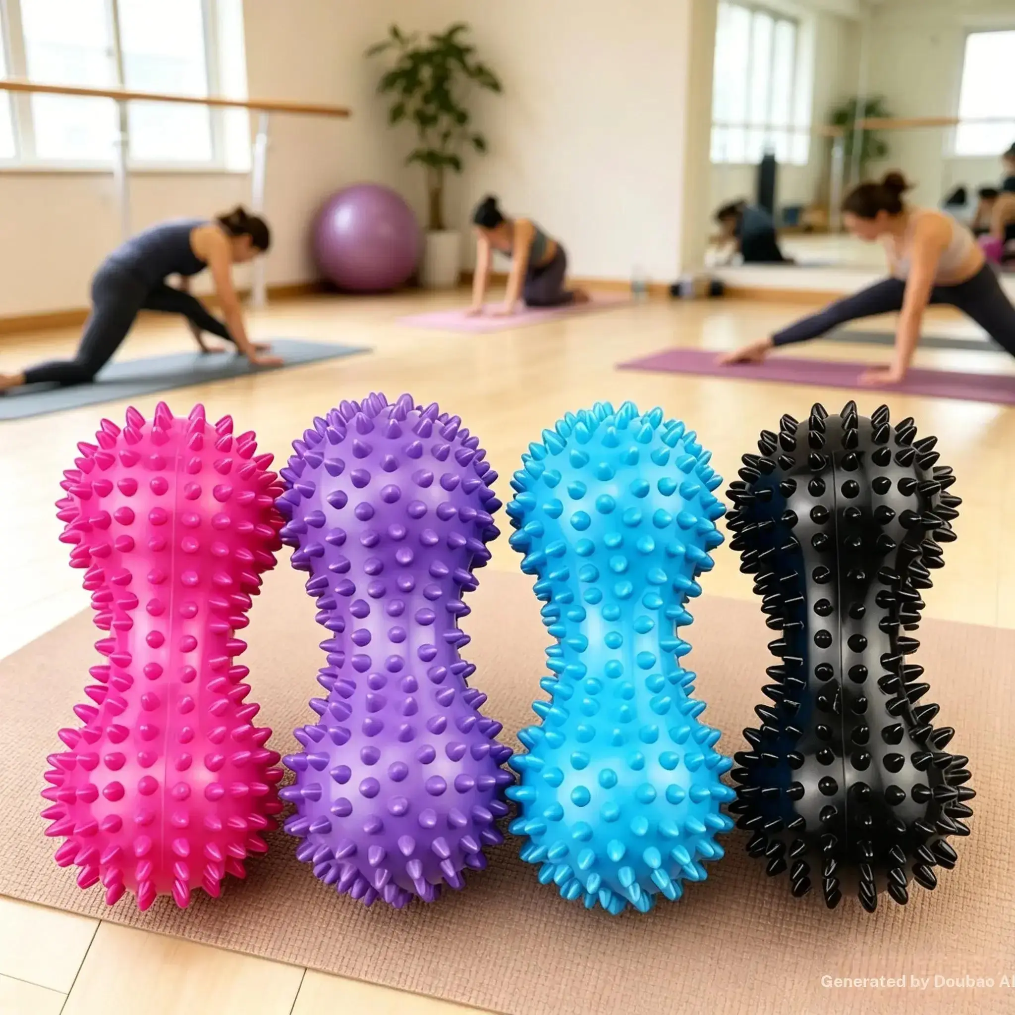 Peanut Massage Yoga Ball, Muscle Relaxation Fitness Hedgehog Ball, Rehabilitation Training, Simple Fascia Ball, Health & Wellness Tool