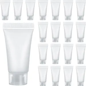 20/30ML Refillable Empty Tubes Bottles, 10/20 Pcs Squeezable Sample Containers, Translucent Travel Bottles for Beauty Products