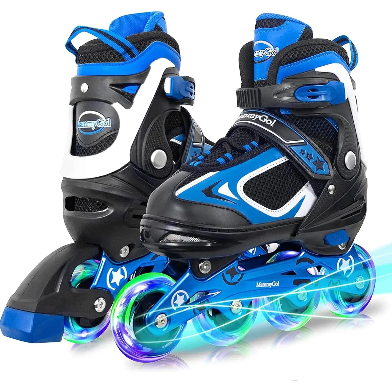 Adjustable Inline Skates for Kids Boys Girls Youth Blades Roller Skates with Light up Wheels Ages 4-16