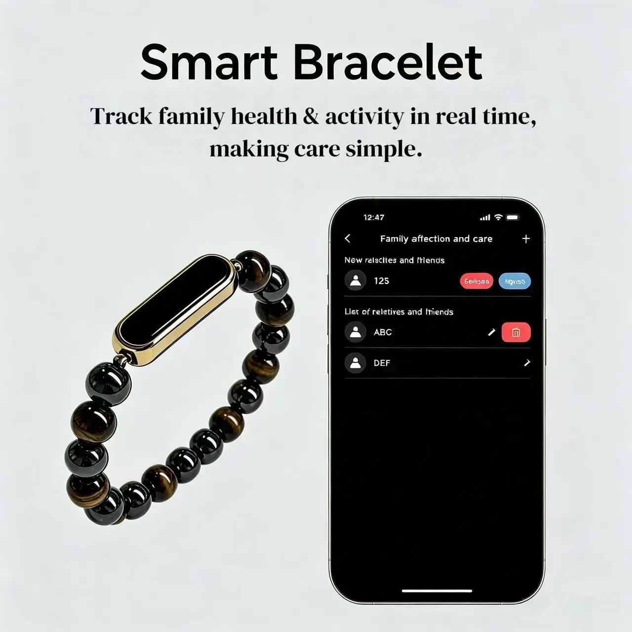 Luxury Crystal Smart Bracelet, Full-Day Body Data Tracking, 100+ Sports Modes, Waterproof, Long Battery Life, Ideal Gift, Smart Watch Band
