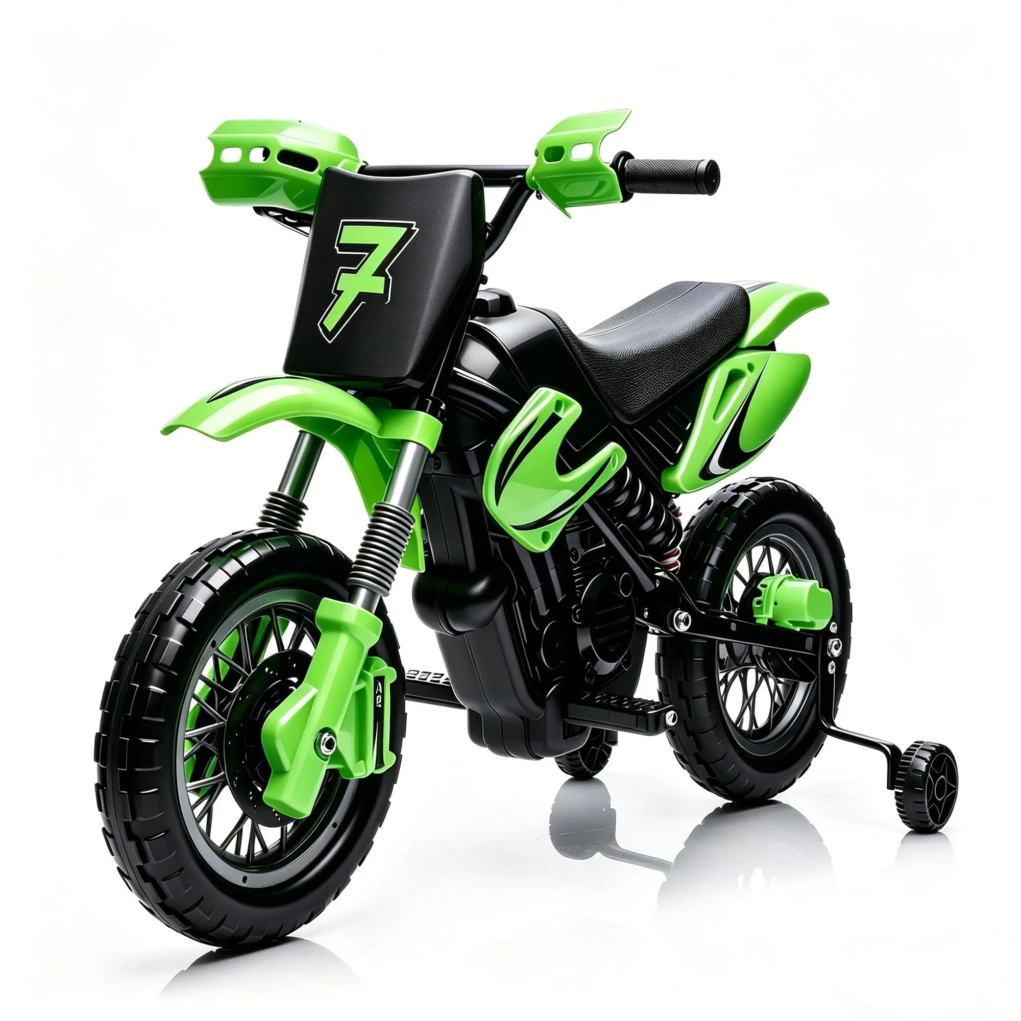 Garvee Safe 6V Electric Ride-On Motorcycle for Kids - Realistic Battery-Powered Toy Bike - Fun Lights & Sounds - Ideal for Boys & Girls - Classic Green