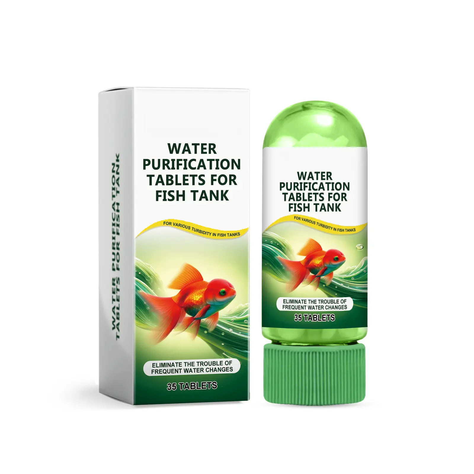 Aquarium Water Purifying Tablets, Special Water Conditioner for Fish Tank & Pond, Remove Algae, Sludge, Dirt, Eliminate Odor, Clear Cloudy Water,saltwater