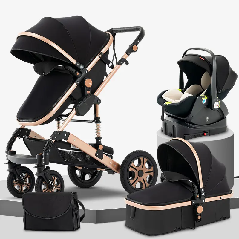 Aobtkel 4-in-1 Portable Foldable Baby Stroller - Aluminum Alloy, 1-Hand-Fold, Convertible Car Seat Compatible, Reversible, Multi-Use, High-Quality Lightweight, Sun Protection, Adjustable, Outdoor Travel, Accessories Combo Set