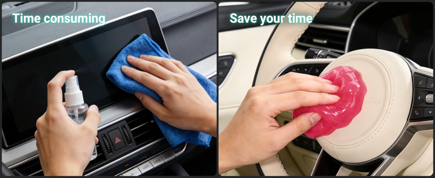 2Pack Cleaning Gel Car Putty Car Clean Putty Gel Auto Tools Car Interior Cleaner Car Cleaner Car Cleaning Slime Car Assecories Keyboard Cleaner Rose (320g/11.2oz) : Automotive