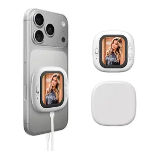 Magnetic Phone Vlog Selfie Monitor Screen, Magnetic Mount for Magsafe, Rear Camera for Selfie Vlog Live Stream, iPhone & Android Compatible