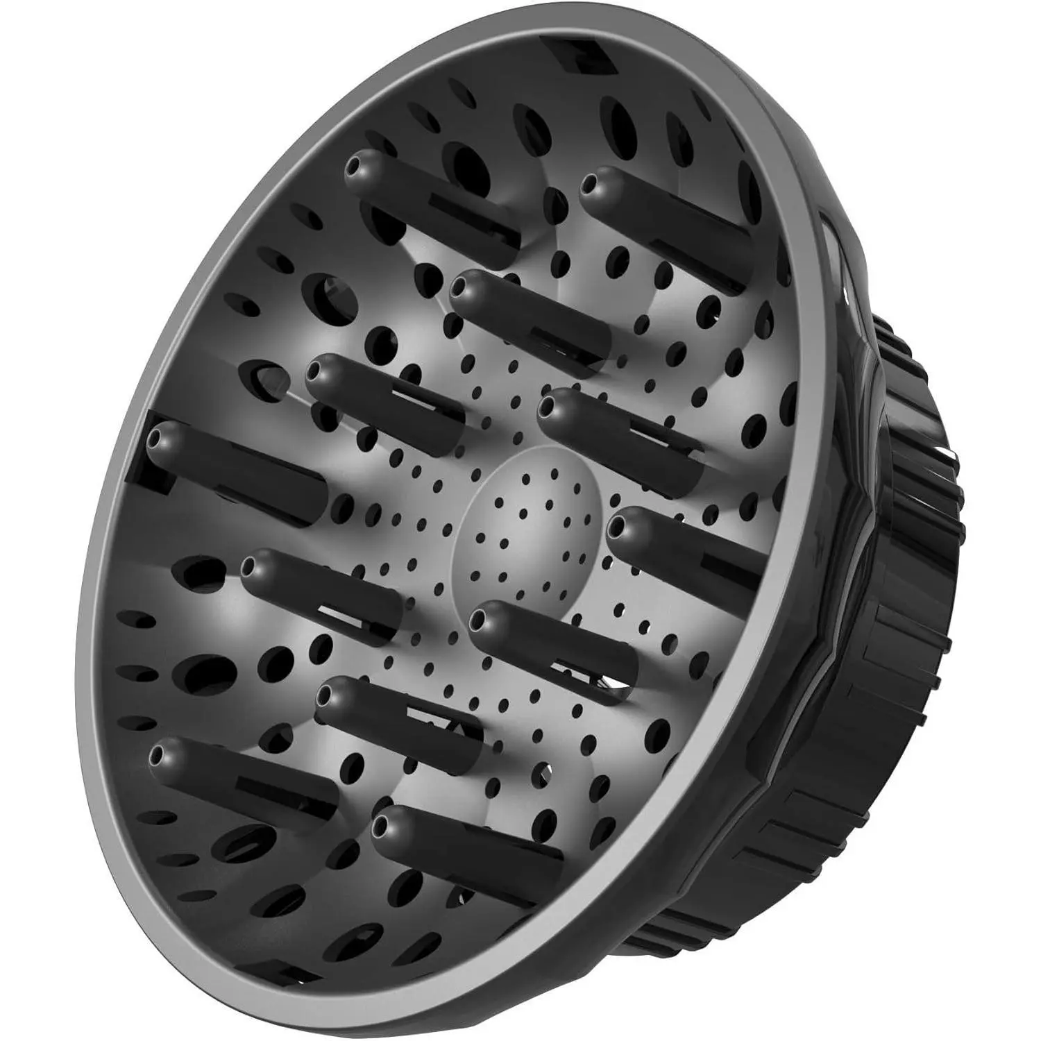 Hair Diffuser for Blow Dryer - Universal Ionic Attachment, Fits 1.4-2.4" Dryers, Reduces Frizz, Enhances Wavy Curls, Lightweight, Travel-Friendly, Professional Black Bathroom Gadget