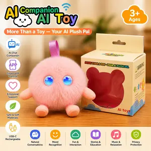 Smart AI Plush Pet Toy for Kids, Interactive Voice Conversation Plush, Storytelling Learning Companion, APP Connected Smart Plush Doll, Music & Q&A Educational Toy, USB Rechargeable Gift for Boys and Girls Age 3+