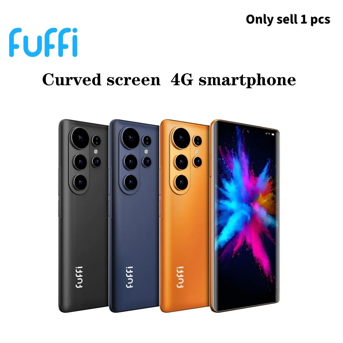 FUFFi 6.67-inch curved screen, 4G network smartphone, 4GB RAM+64GB ROM, 5MP+13MP high-definition camera, eight core processor, Android 12.0 stylish phone, 5000mAh battery, dual card dual standby, GPS