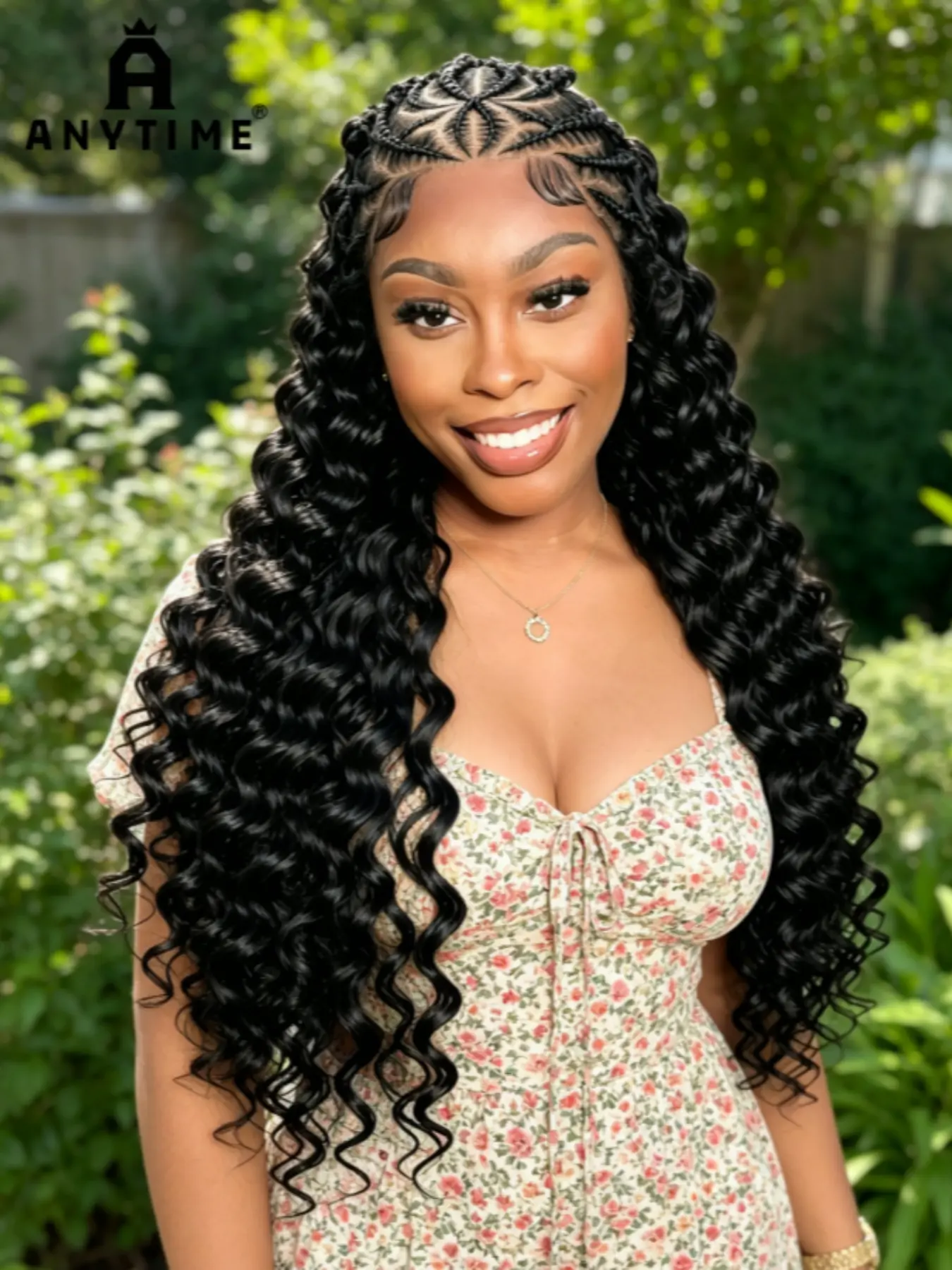 26inch Lace Braid Wig, Deep Wave Texture Synthetic Fiber, Comfortable Fit, 13*6 Lace Area, Suitable for Women, All Seasons, Synthetic Curly Wigs, Lace Braided Wigs, Braided Hair Wigs, Braiding Wig