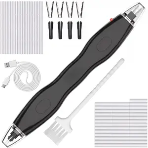 Electric Eraser, with 140 Eraser Refills, Rechargeable Pencil Erasers for Artists, Electric Erasers for Drafting, Drawing, Painting, Sketching, Architectural Plans, Detailer Tool EE25(Black)